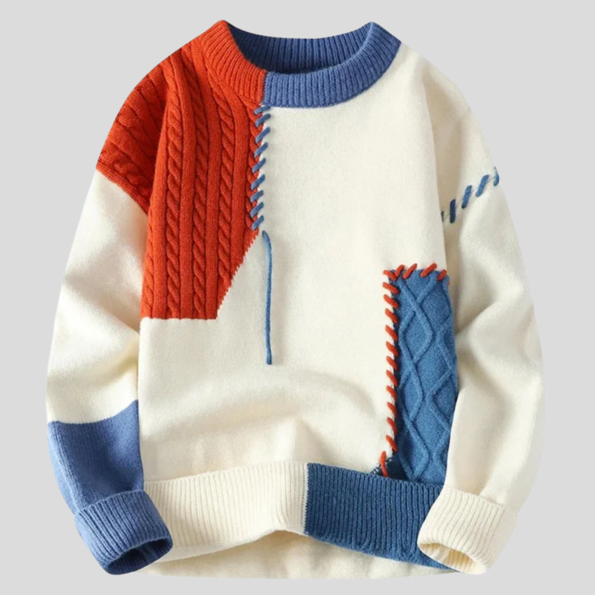 Mathieu™ | Sweter patchwork